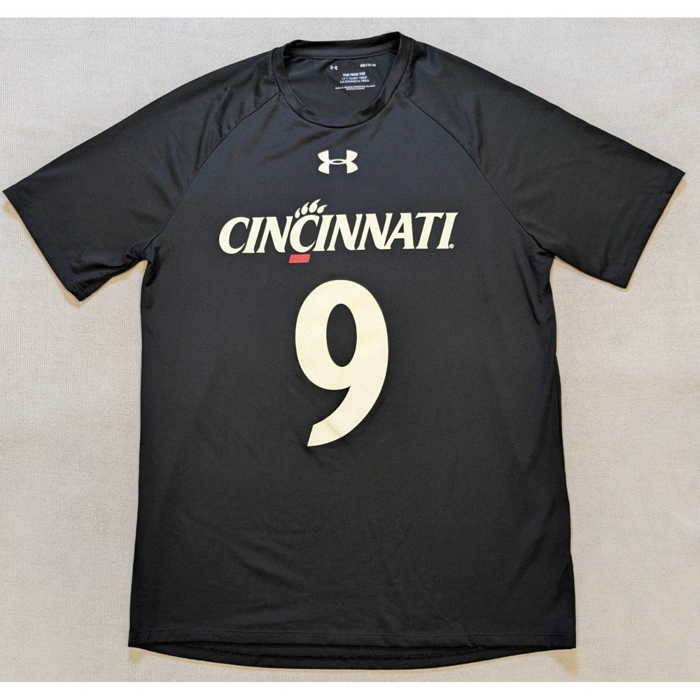 Cincinnati Bearcats Jersey Shirt Mens Medium Black Under Armour Desmond Ridder